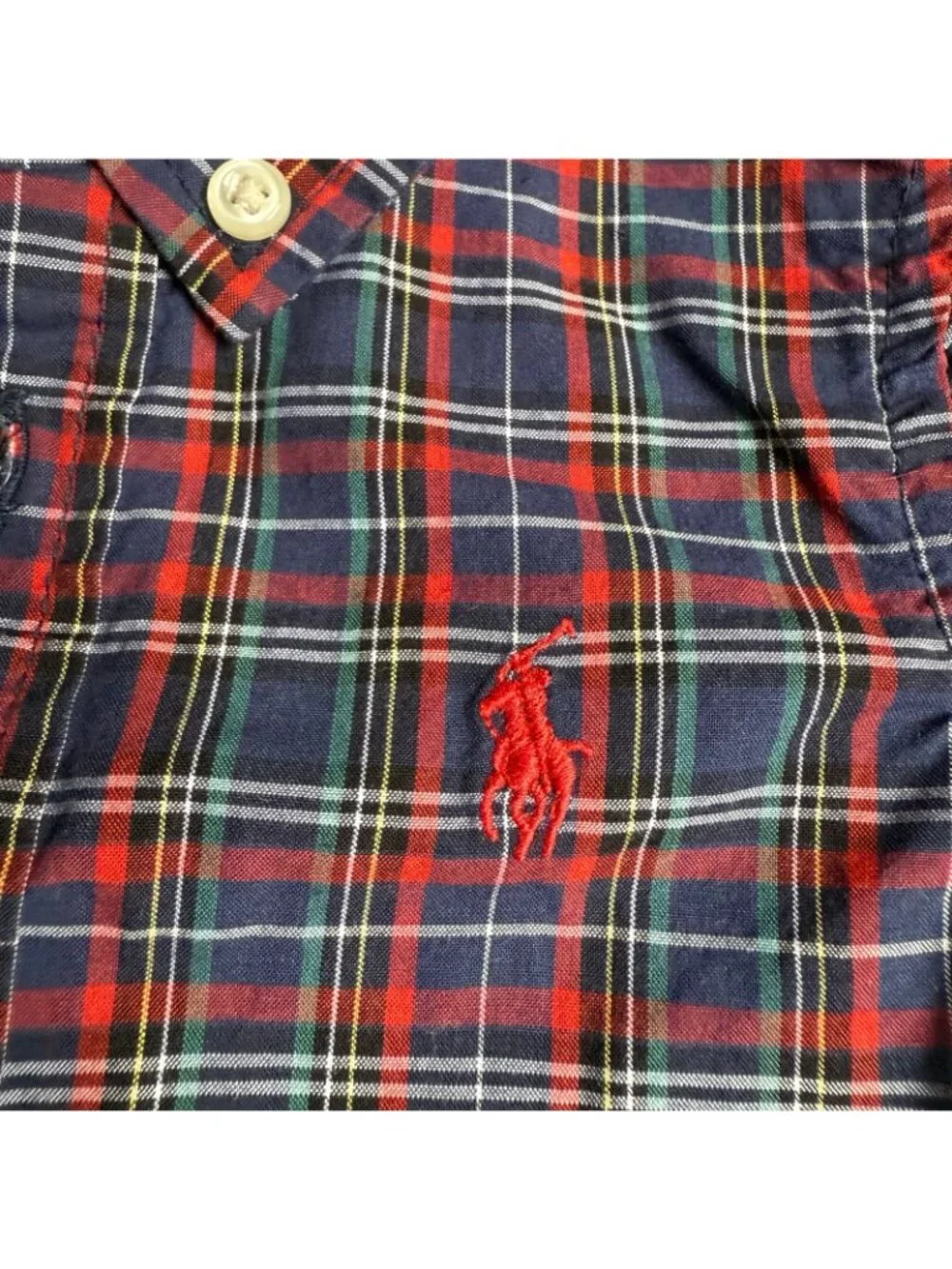 Ralph Lauren Button Down Plaid Shirt Holiday
